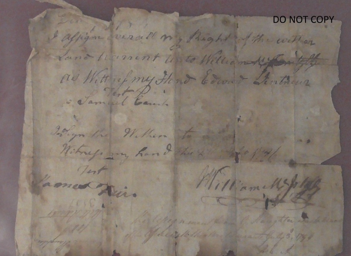 1784 Land-Office Military Warrant No.3559 for Virginia officers and soldiers