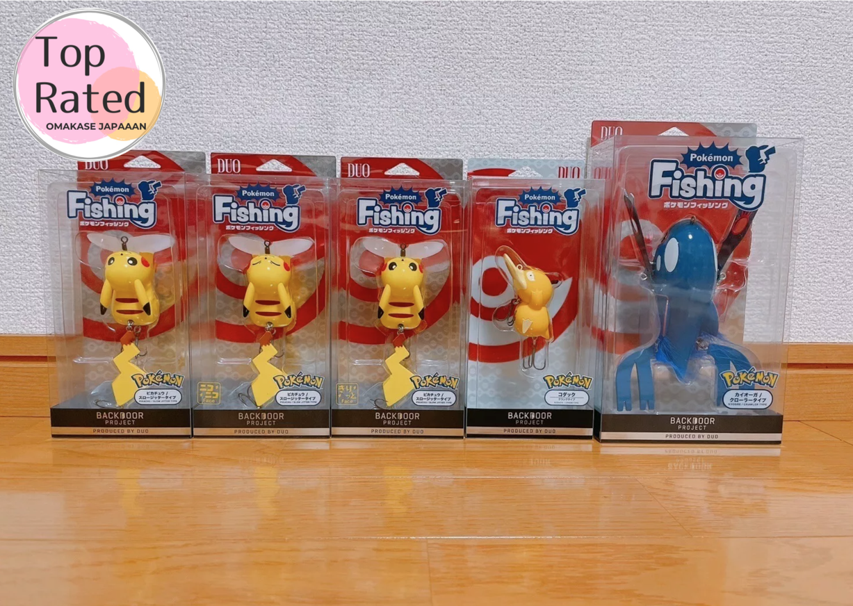 DUO Pokemon Fishing ステッカー付き Pokemon Fishing Lure PIKACHU(normal) & KYOGRE & PSYDUCK