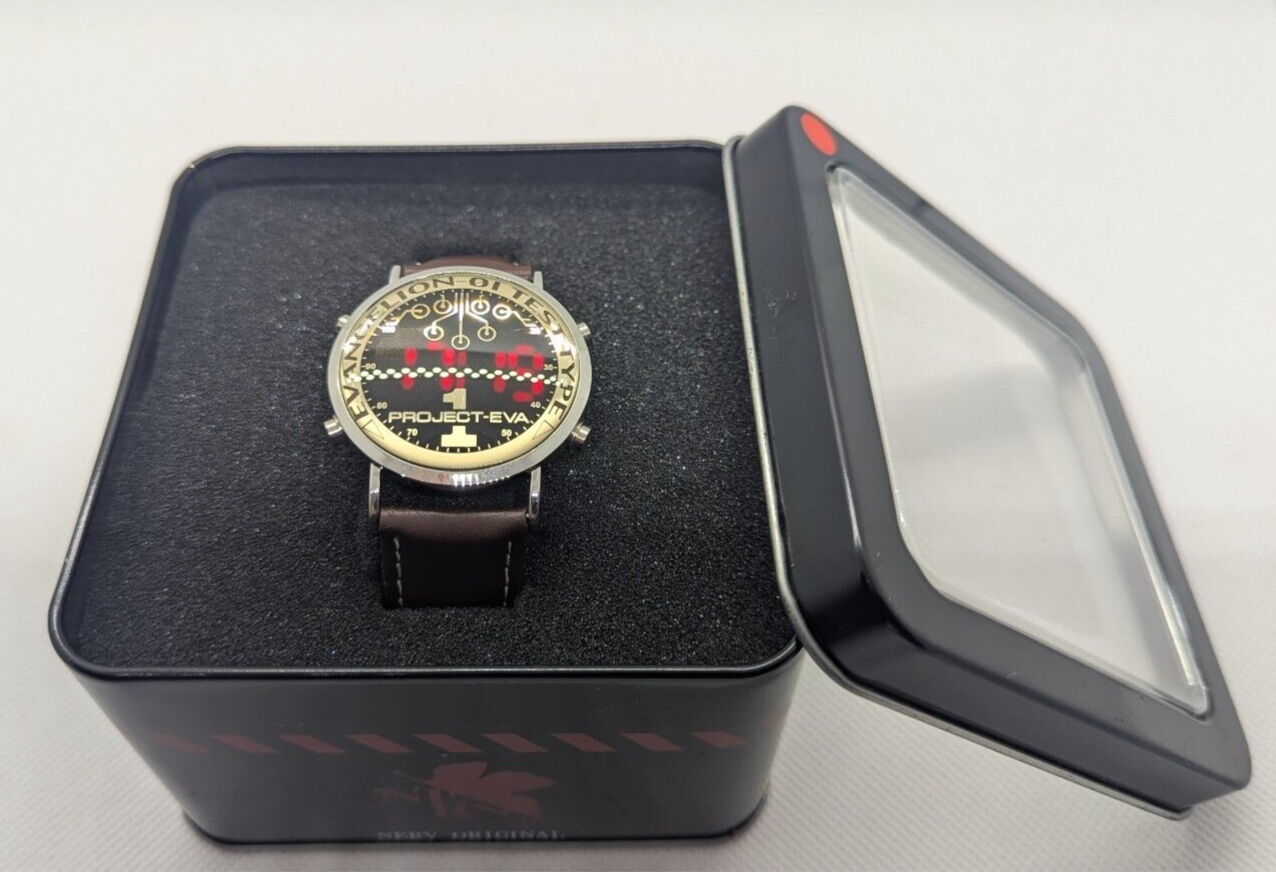 PROJECT-EVA Rebuild of Evangelion LED Leather Wrist Watch