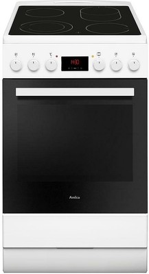 Amica SHC903001W EEK: A Standherd mit Glaskeramik-Kochfeld, 50 cm breit, Umluft,