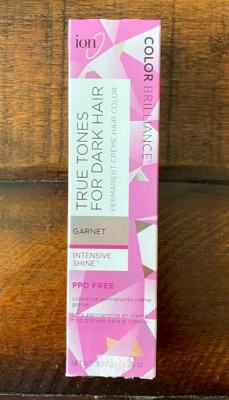 Ion True Tones For Dark Hair Permanent Crème Hair Color Garnet Color 2.05 Oz NEW