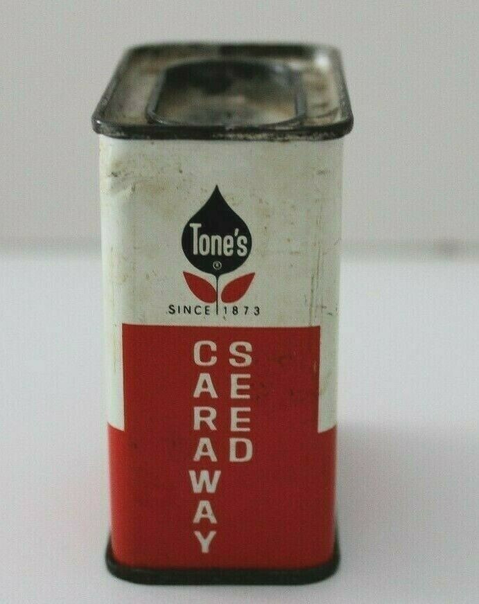 Vintage Whole Caraway Seed Spice  1 5/8 oz. Spice Tin Inv.PD
