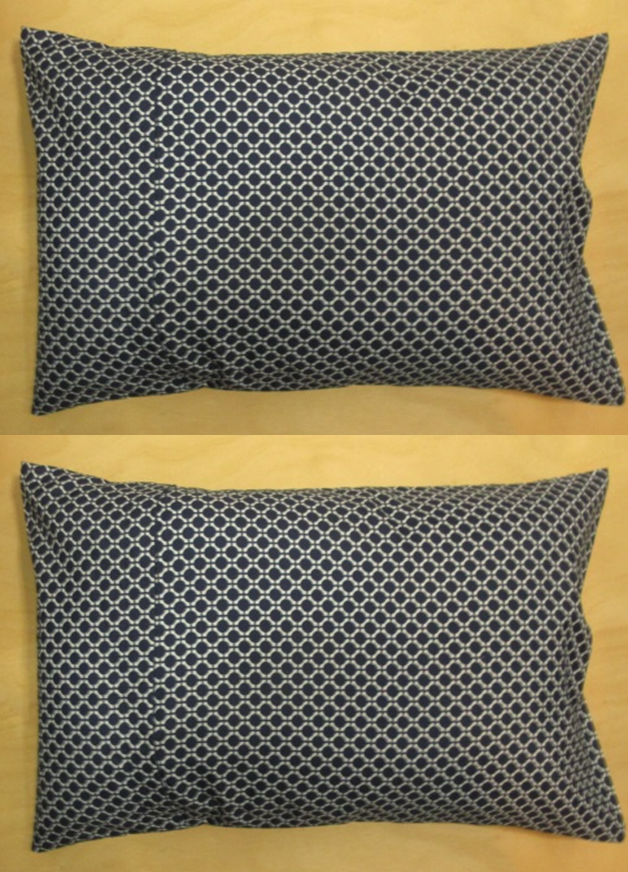 2 Travel/Toddler Pillow Case 14X20 Pillow Pillowcase Blue Circle New Envelope
