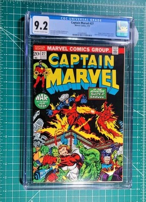 CAPTAIN MARVEL #27 (1973) CGC NM 9.2 1st Full Starfox 2nd App Thanos Marvel