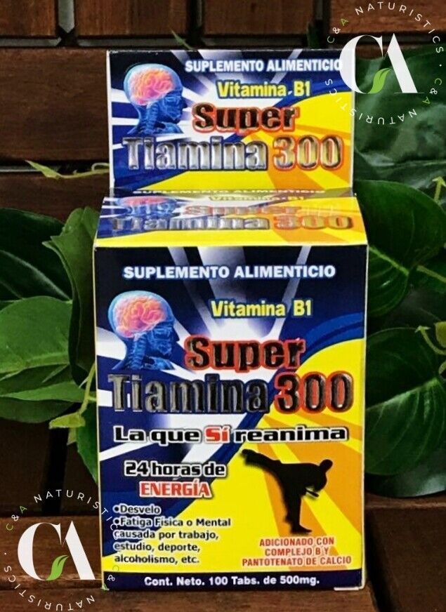 Super Tiamina 300 *VitaminaB1* 24 Horas de Energia 100%Orignal *Cont.100 Tabs*