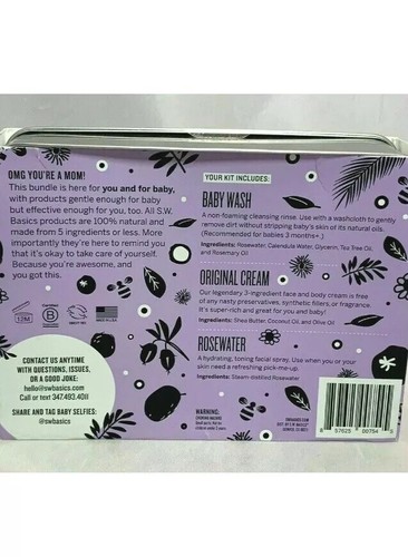 SW Basics Mom & Baby Bundle 3 Piece Skin Care Set Gift Tin New