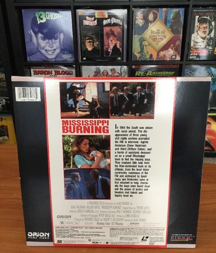 Laserdisc - Mississippi Burning - Tested - 2 Disc Set