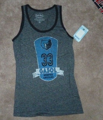 NEW NBA Marc Gasol Memphis Grizzlies Tank Top Shirt Women Ladies XS Tri BlendNWT