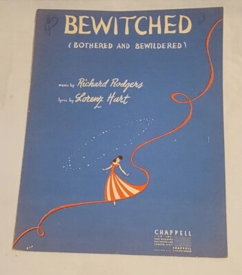BEWITCHED BOTHERED AND BEWILDERED Sheet Music Vintage 1941 Broadway Rogers Hart