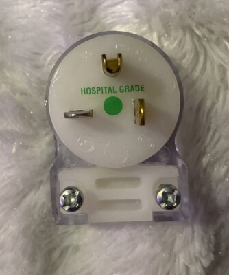 Hubbell HBL8315CAT Angle Plug Hospital Grade! 20A 125V 5-20P, Clear