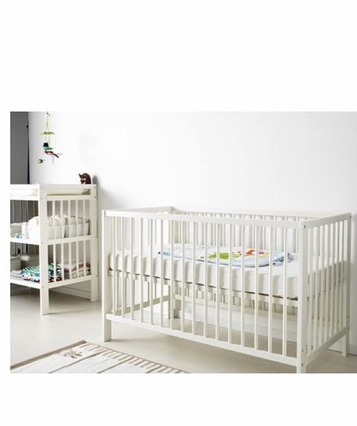 IKEA Gulliver cot bed with mattress & bedding in Plymouth, Devon