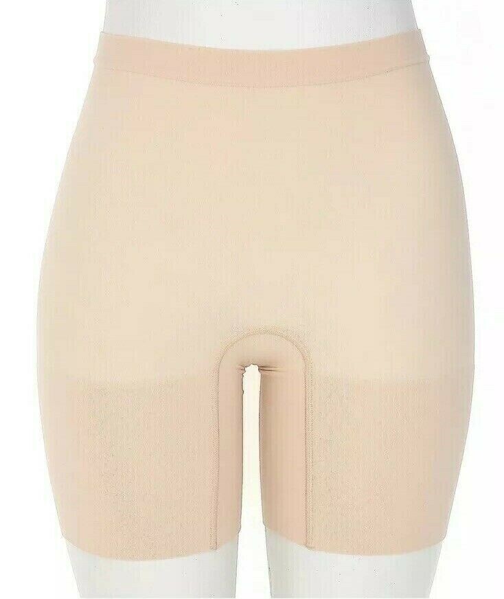 Spanx 237813 Womens Power Mid Thigh Shaper Shorts Seamless Soft Nude Size S/P