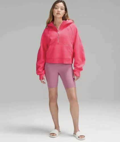 Lululemon Scuba Oversized Half Zip Hoodie Lip Gloss New M/L