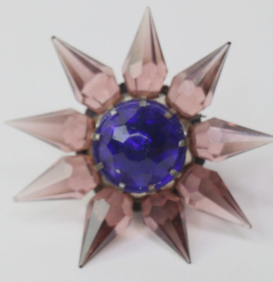 Matchless Christmas Light Star Bulb Amethyst & Blue C-6 1930s Prism WORKS