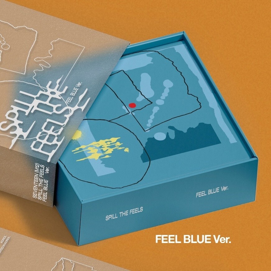 【直筆サイン】SEVENTEEN 12th SPILL THE FEELS 青色 SEVENTEEN 12th Mini Album SPILL THE FEELS FEEL BLUE Ver CD+