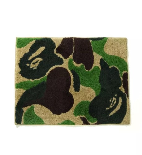 A BATHING APE - エイプ APE ABC CAMO HEAD RUG MAT M bape BAPE ABC CAMO APE HEAD RUG MAT - GREEN – Undefeated