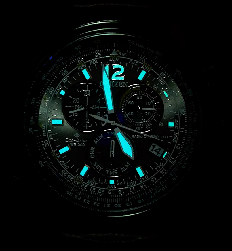 Pre-owned Citizen Promaster Sapphire Radio Controlled Black Dial Men's Watch Cb5865-15e