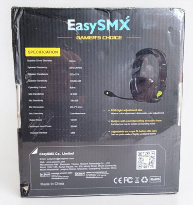 Easy SMX 2.4G Wireless RGB ,Noise Cancelling Mic, Over Ear Bluetooth Headphones