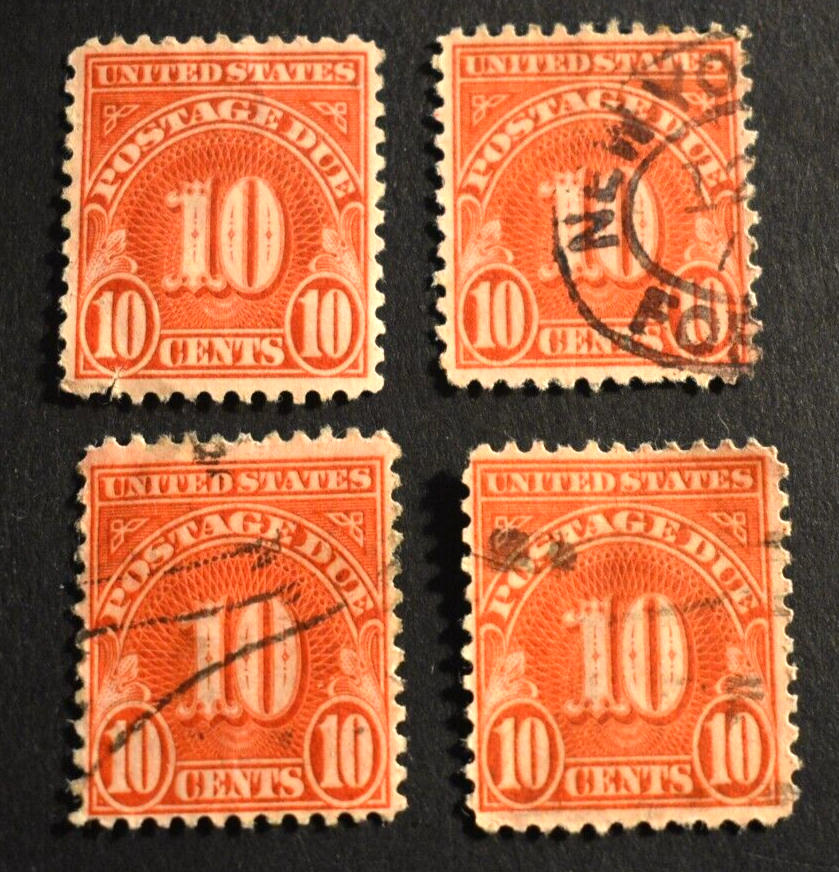 4 - 1931 US Stamps Sc # J84 - 10 Cent Postage Due - Used/NG