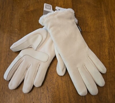 Women's Isotoner Smart Dri Ivory Gloves Smart Touch Touchscreen Technology 1 SZ 