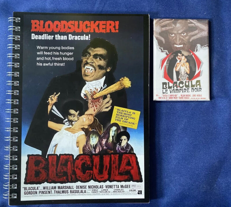 Blacula (France) FRIDGE MAGNET And Notebook movie poster vampire dracula
