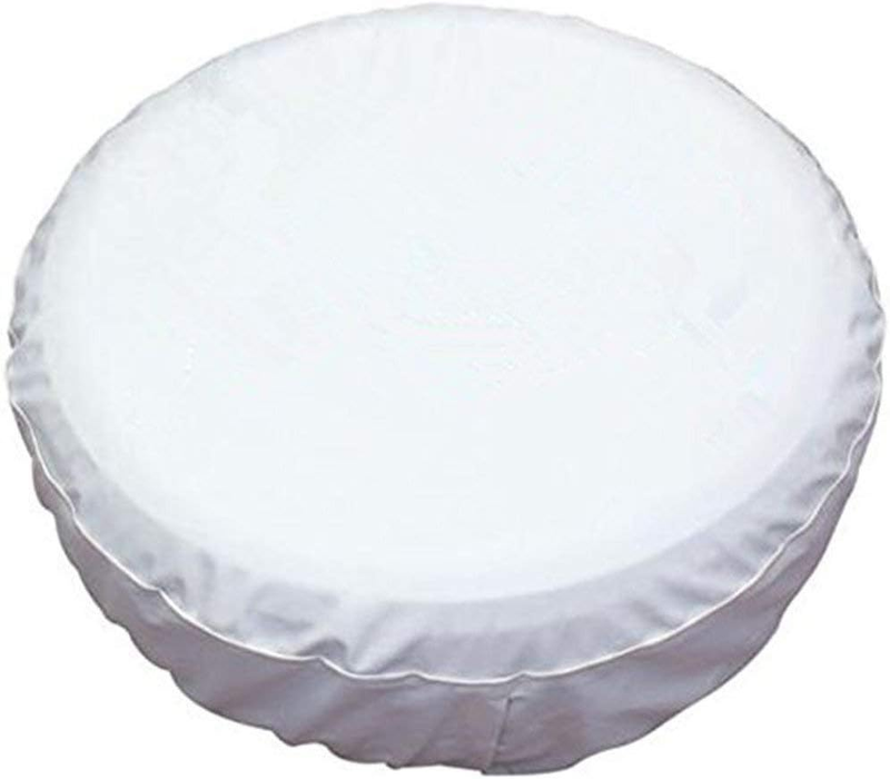 White Spare Tire Cover, Waterproof PVC Leather for SUV, RV (16 Inch)