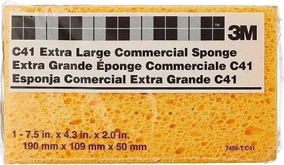 3M Extra Large Commercial Sponges C41 7456-T, 7-1/2'' x 4-3/8'' x 2-1/16''