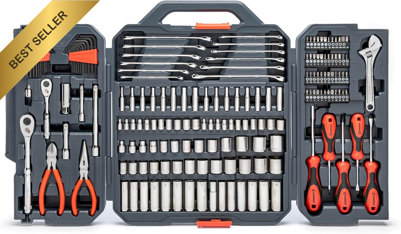 180 Piece Professional Tool Set in Tool Storage Case - CTK180