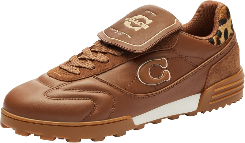 Coach Mens Match Sneaker with Leopard Print