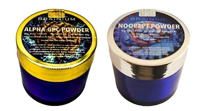 BRAINIUM - Nootropics Bundle Pack - Noopept 10g / Alpha-GPC 15g
