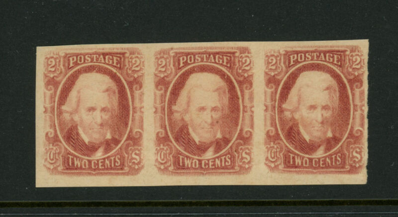 Confederate States of America Scott # 8 Strip of 3  VF MNH  CSA Stamps Cat $275