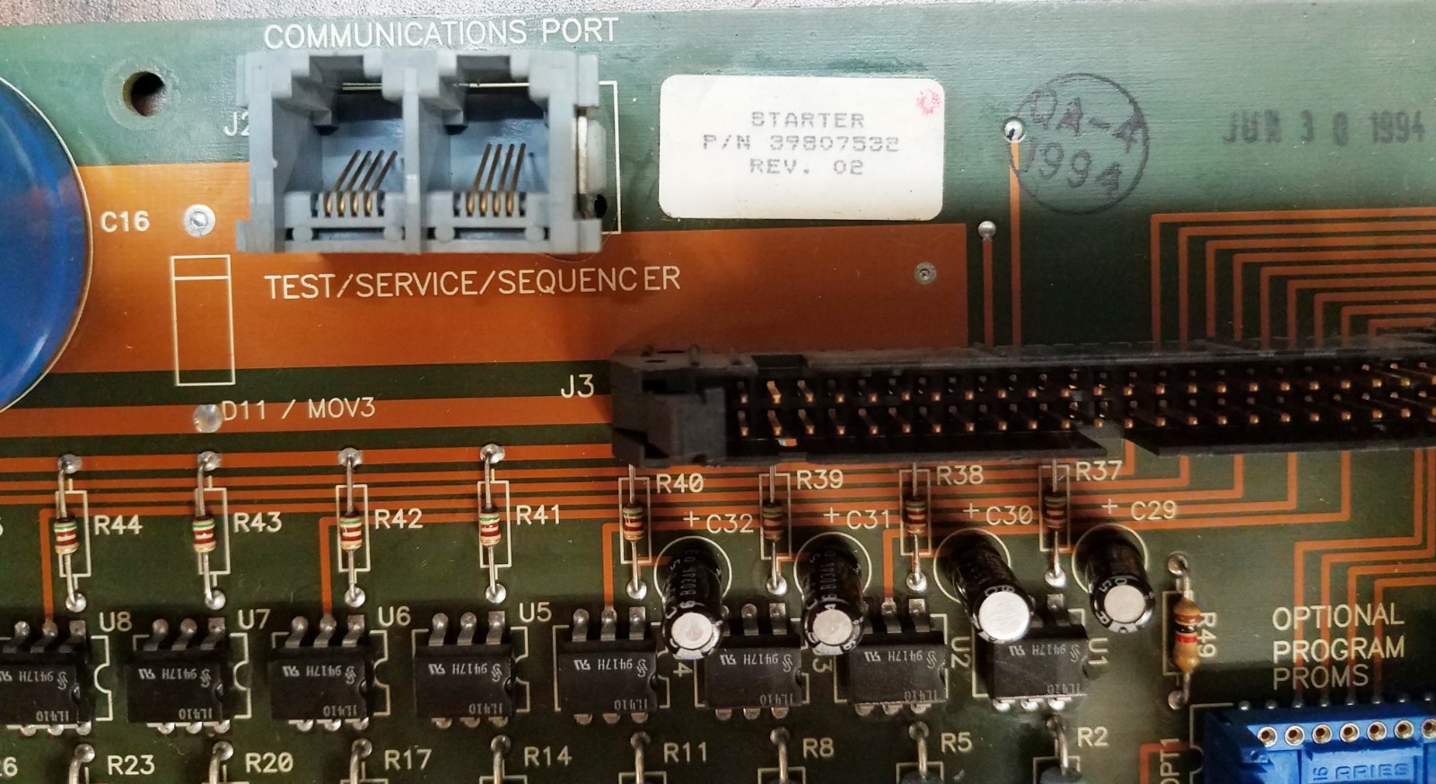 Ingersoll Rand Compressor Starter Interface Board 39807532 / 39182175 Red Eye