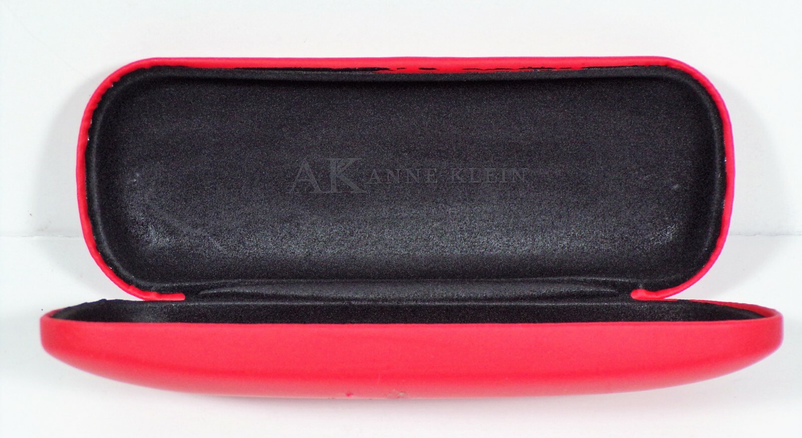 Anne Klein AK Red Eyeglass HARD CASE Clamshell Sunglasses AK embossed inside