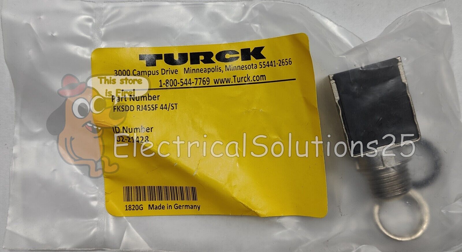 NEW TURCK FKSDD RJ45SF 44/ST PANEL FEED-THROUGH RECEPTABLE NEW TURCK FKSDD RJ45SF 44/ST PANEL FEED-THROUGH RECEPTABLE