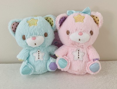 Sanrio Japan Little Twin Stars Paff Poff Bears Collectible 5  Mascot Plush Toy