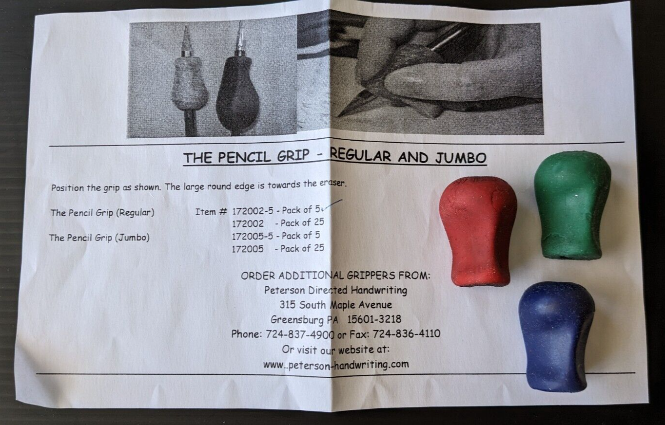 Peterson Pencil Grips for Kids Handwriting Writing Aid Gripper - 3 pcs Soft