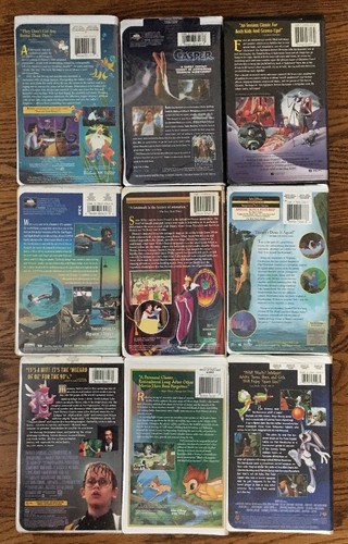 Disney/Family VHS Cassette Clamshell Lot Of 9 FREE SHIPPING