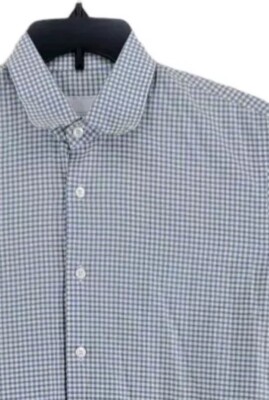 Prada Shirt Gingham Check Button Up Mens L 16/41 Colorful Lightweight No Pocket