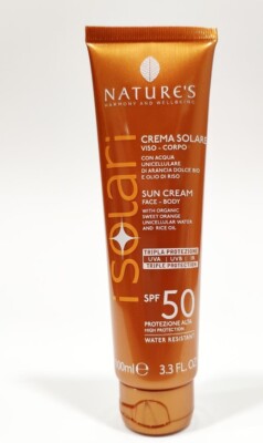 Nature's iSolari - Crema Solare Viso-Corpo - SPF50 - TRAVEL SIZE 100 ml