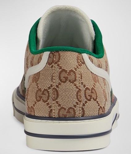 Pre-owned Gucci Men's Beige Ebony Gg Tennis 1977 /  Size 8 Under Retail $790 ? In Brown