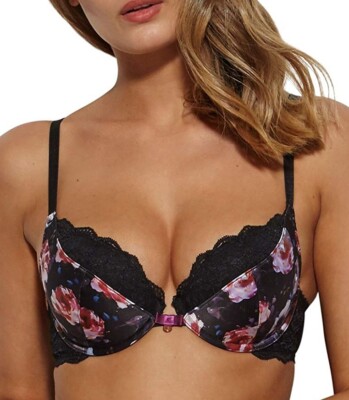 Gossard DARK ROSE Padded Underwired Plunge Bra, US 32C, UK 32C