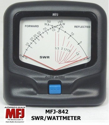 MFJ 842 SWR/Wattmeter VHF/UHF 140-525 MHZ, 150 Watts Mobile, Cross-needle meter. Buy it now for 69.95