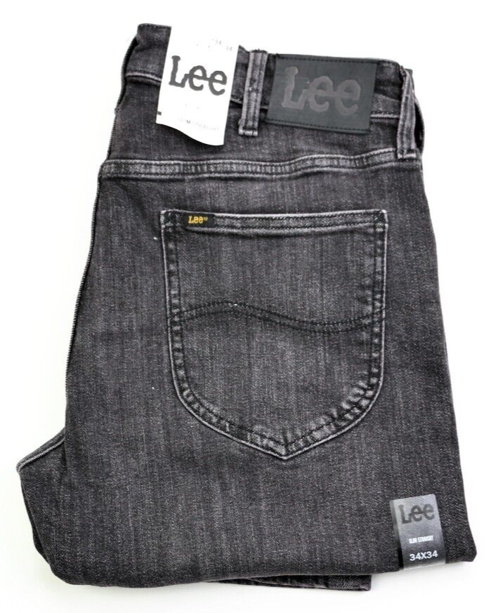 Мужские джинсы прямого кроя Lee Slim Fit, размер W34 L34, серый, новинка