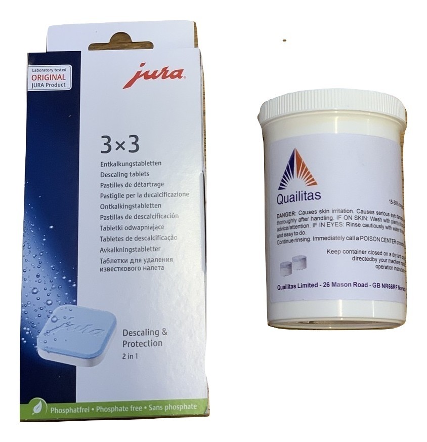Jura Descaling Tablets 3 x 3 with 40 compaitable 2 phase cleaning tablets eBay