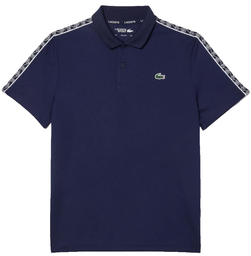 【LACOSTE】 2. POLO SHIRT (size4) RODDICK Lacoste Andy Roddick White (Blue/Black) Tennis Polo Shirt