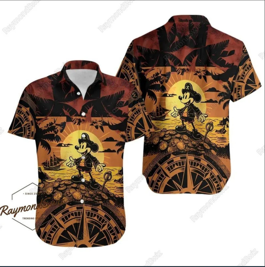 Halloween Mickey Mouse Pirate 3D HAWAII SHIRT Halloween Gift Best Price