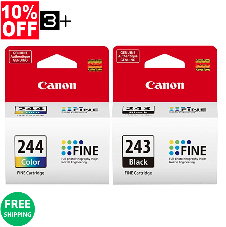 Genuine Canon Ink Cartridges Pg-243 & Cl-244 Bulk Package Mg2522 Mg2525 Mg3022