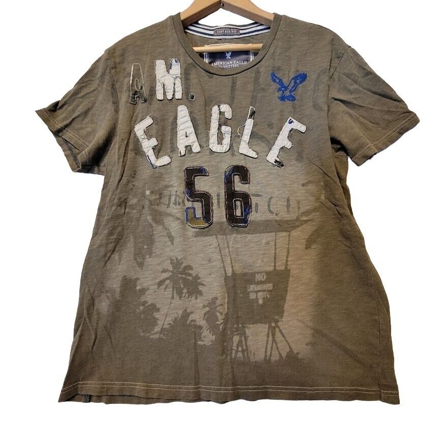 American Eagle Outfitters Vintage Fit Patch Embroidered T-Shir...