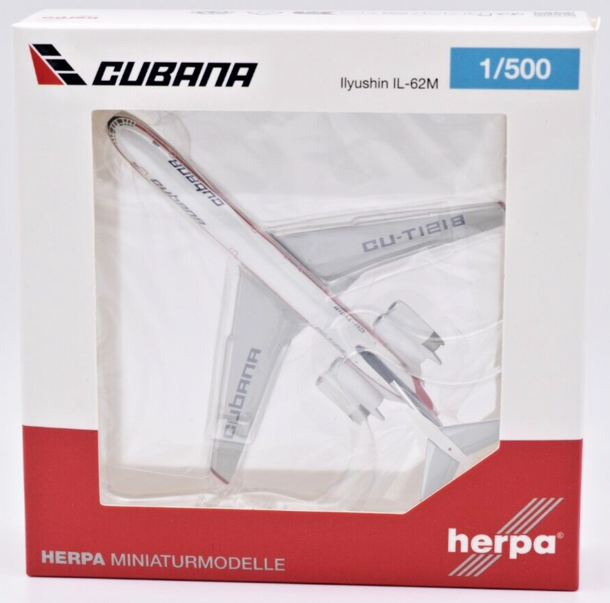 Airplane Herpa Wings 1/500 Cubana de Aviacion Ilyushin IL Airplane Herpa Wings 1/500 Cubana de Aviacion Ilyushin IL