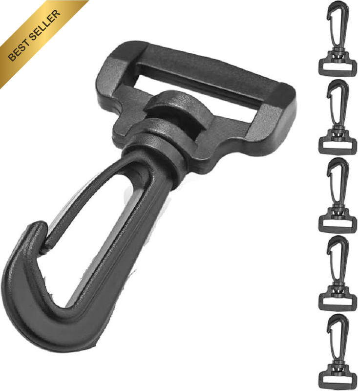 12PCS Plastic Snap Hook Swivel Clip, Plastic Rotary Webbing Hooks for Shoulder B
